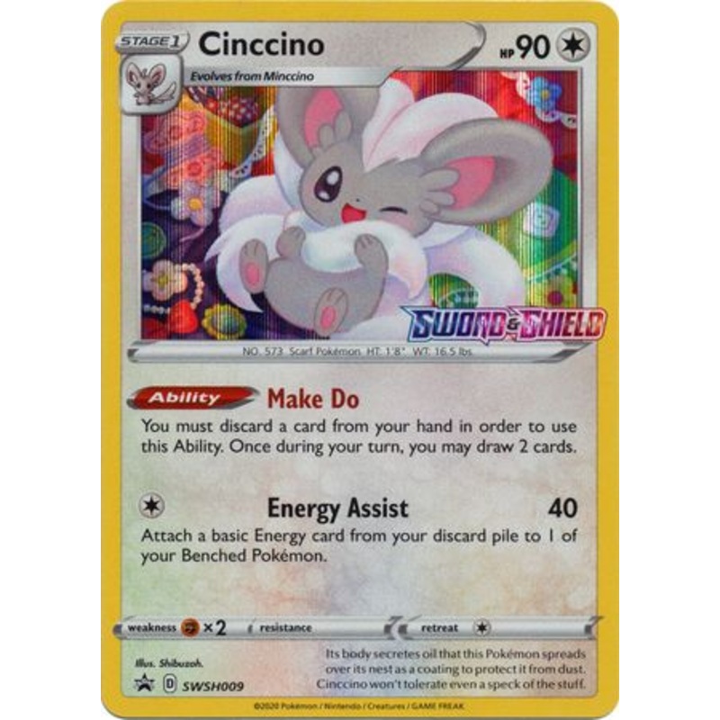 Cinccino (SWSH009) (Prerelease Promo) [Sword & Shield: Black Star Promos]