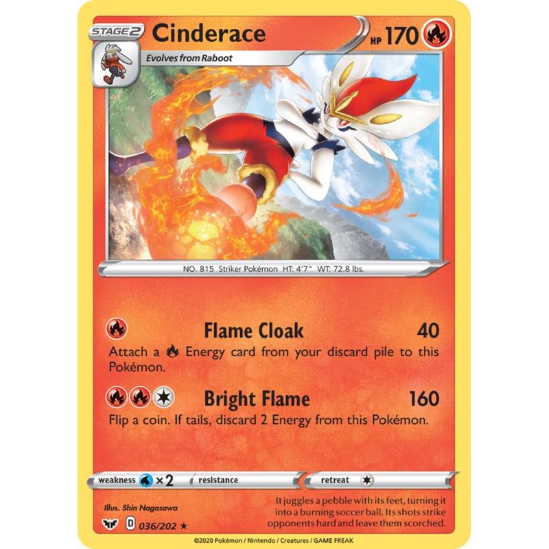Cinderace (036/202) [Sword & Shield: Base Set]