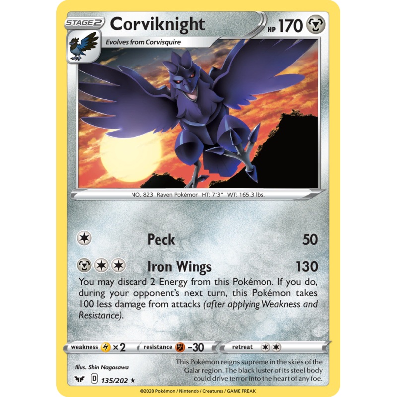 Corviknight (135/202) [Sword & Shield: Base Set]