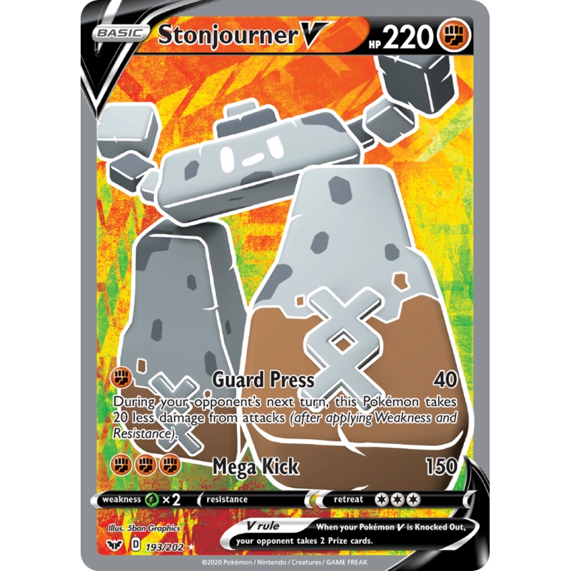 Stonjourner V (193/202) [Sword & Shield: Base Set]