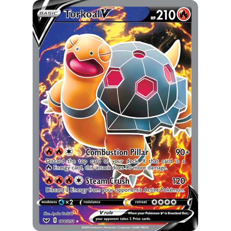 Torkoal V (188/202) [Sword & Shield: Base Set]