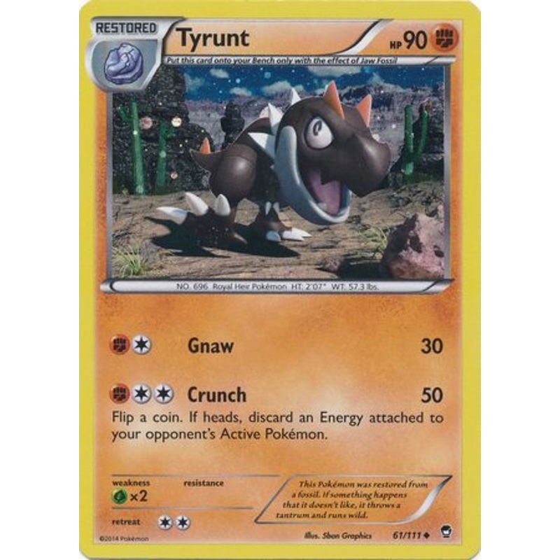 Tyrunt (61/111) (Cosmos Holo) [XY: Furious Fists]