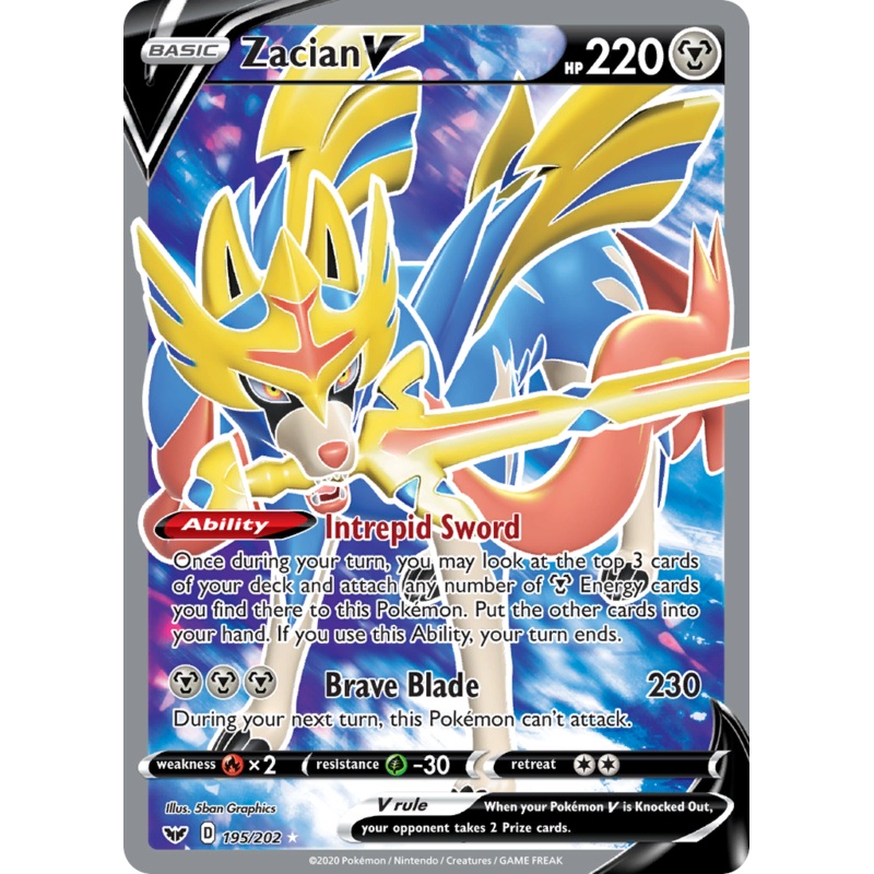 Zacian V (195/202) [Sword & Shield: Base Set]