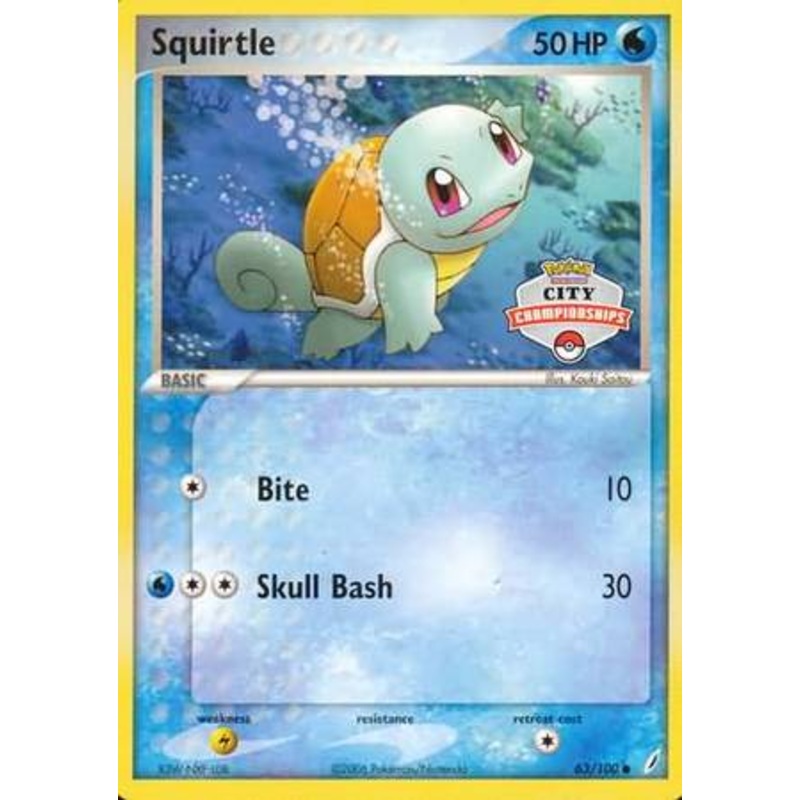 Squirtle (63/100) (City Championship Promo) [EX: Crystal Guardians]