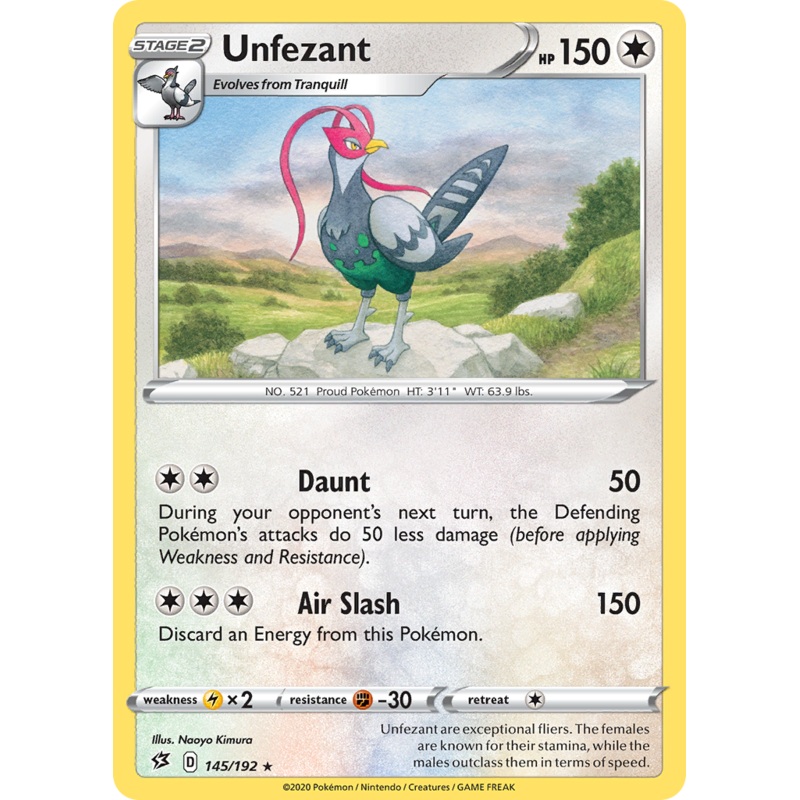 Unfezant (145/192) [Sword & Shield: Rebel Clash]