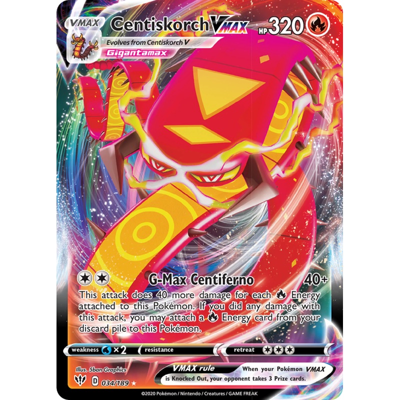 Centiskorch VMAX (034/189) [Sword & Shield: Darkness Ablaze]