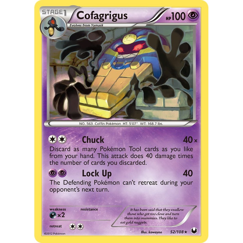 Cofagrigus (52/108) (Cracked Ice Holo) (Theme Deck Exclusive) [Black & White: Dark Explorers]