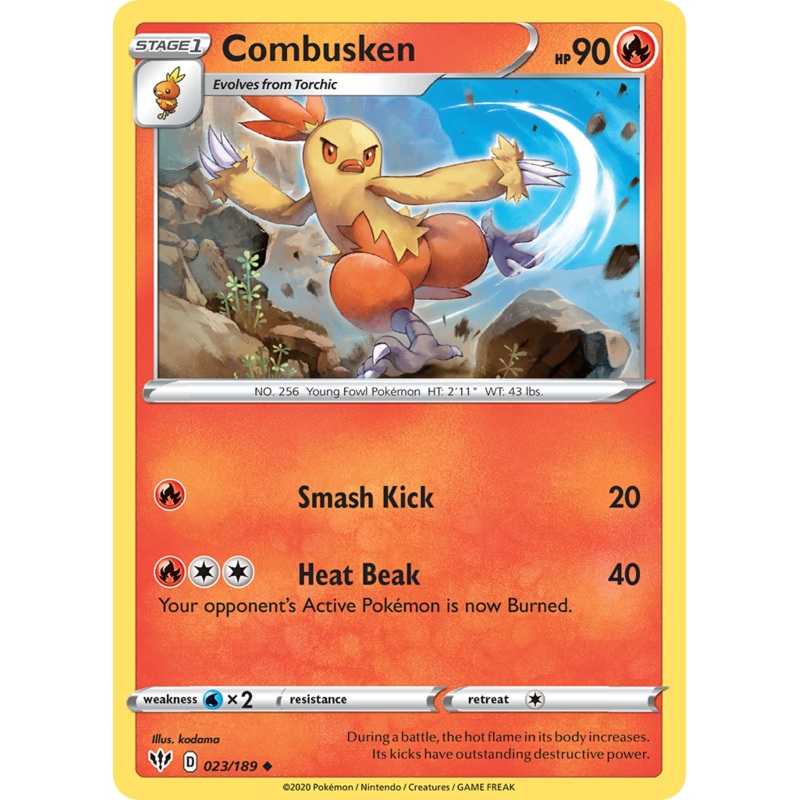 Combusken (023/189) [Sword & Shield: Darkness Ablaze]