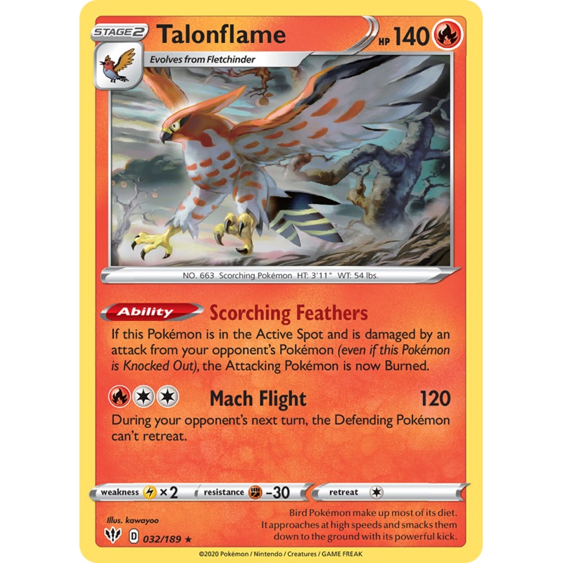 Talonflame (032/189) [Sword & Shield: Darkness Ablaze]