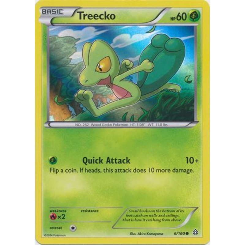 Treecko (6/160) (Sheen Holo) [XY: Primal Clash]