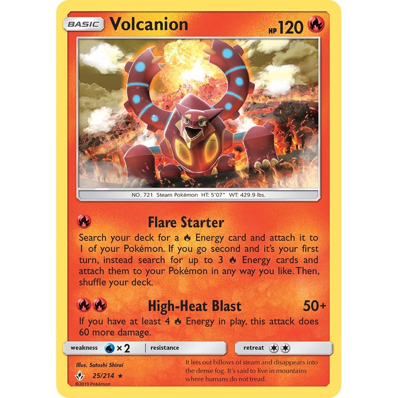 Volcanion (25/214) (Theme Deck Exclusive) [Sun & Moon: Unbroken Bonds]