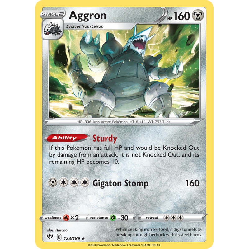 Aggron (123/189) [Sword & Shield: Darkness Ablaze]