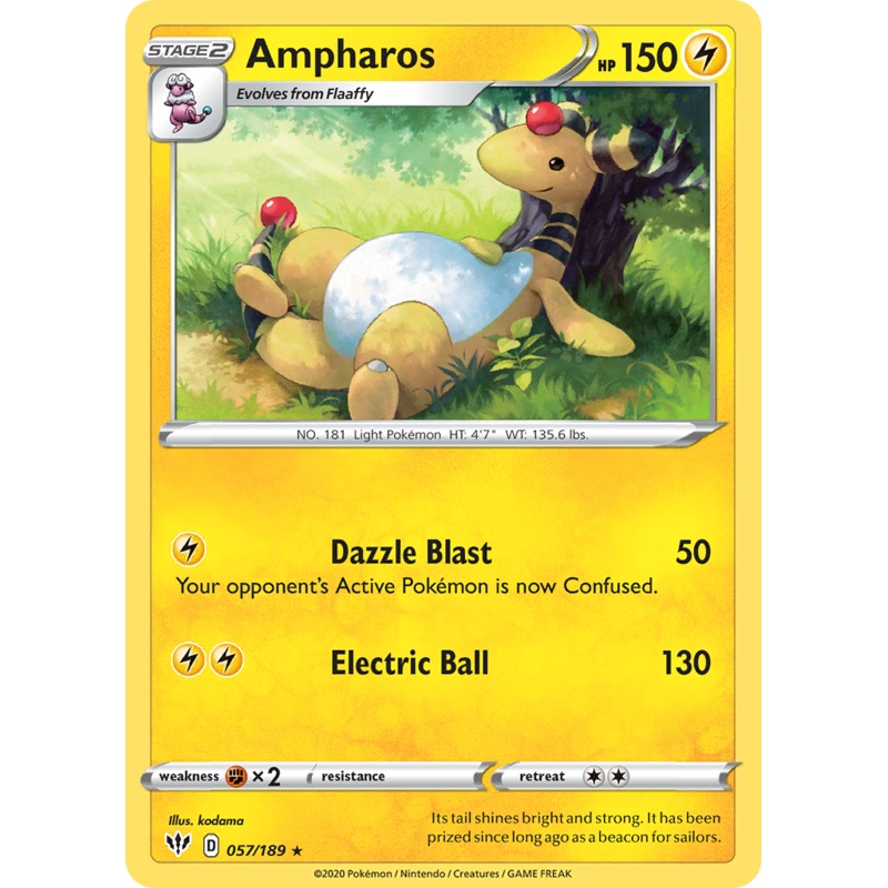 Ampharos (057/189) [Sword & Shield: Darkness Ablaze]