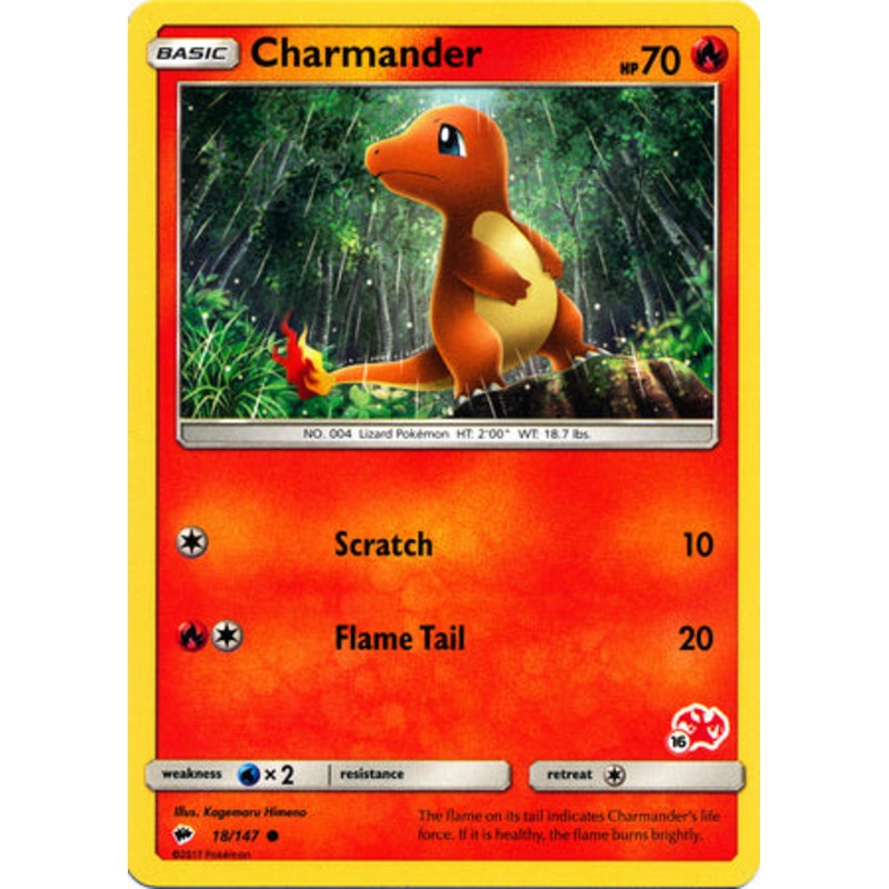 Charmander (18/147) (Charizard Stamp #16) [Battle Academy 2020]
