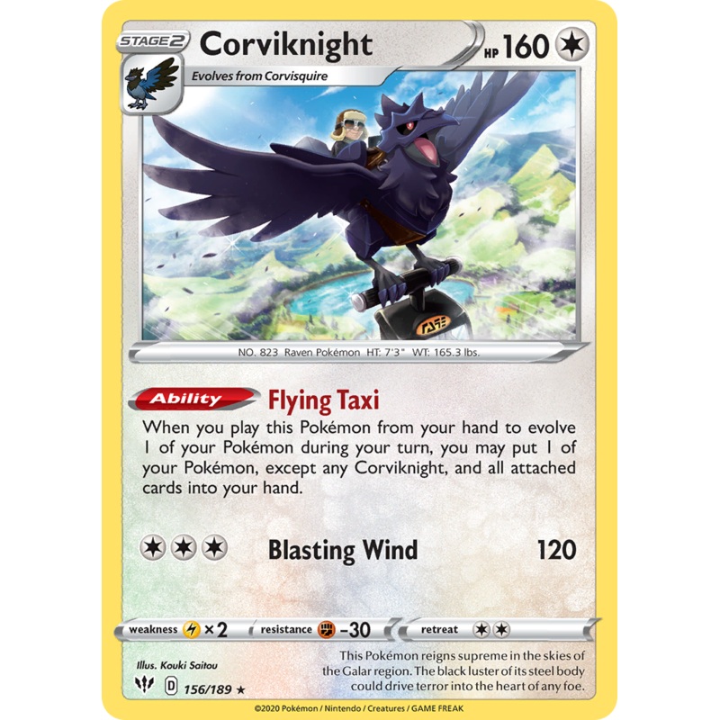 Corviknight (156/189) [Sword & Shield: Darkness Ablaze]