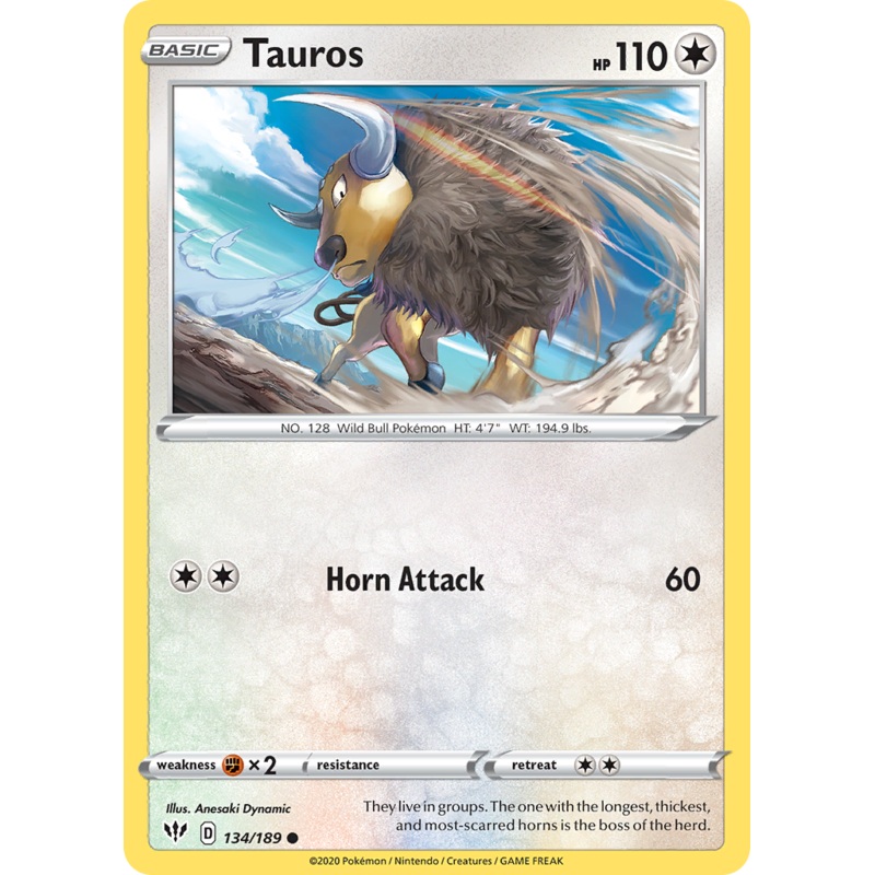 Tauros (134/189) [Sword & Shield: Darkness Ablaze]