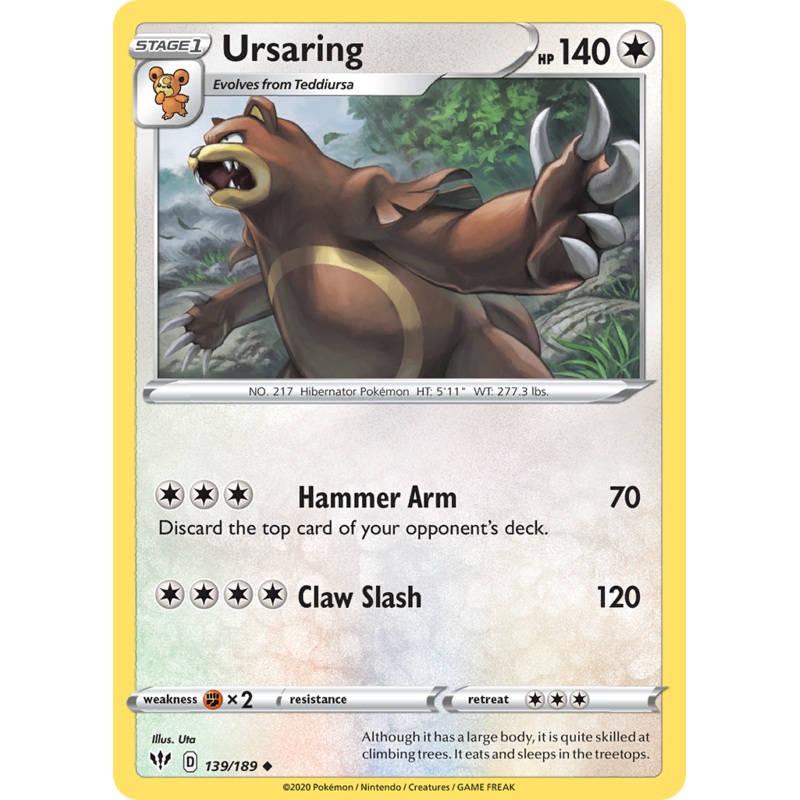 Ursaring (139/189) [Sword & Shield: Darkness Ablaze]
