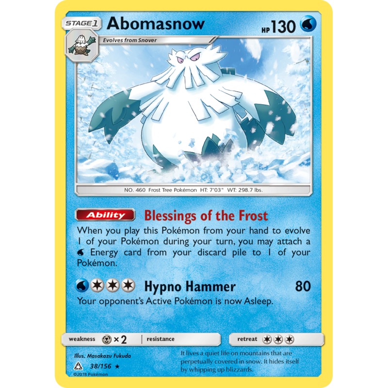 Abomasnow (38/156) [Sun & Moon: Ultra Prism]
