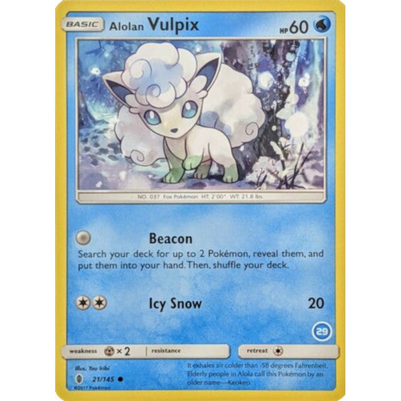Alolan Vulpix (21/145) (Deck Exclusive #29) [Sun & Moon: Trainer Kit - Alolan Ninetales]