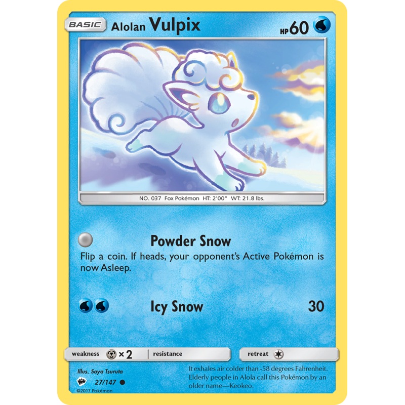 Alolan Vulpix (27/147) [Sun & Moon: Burning Shadows]