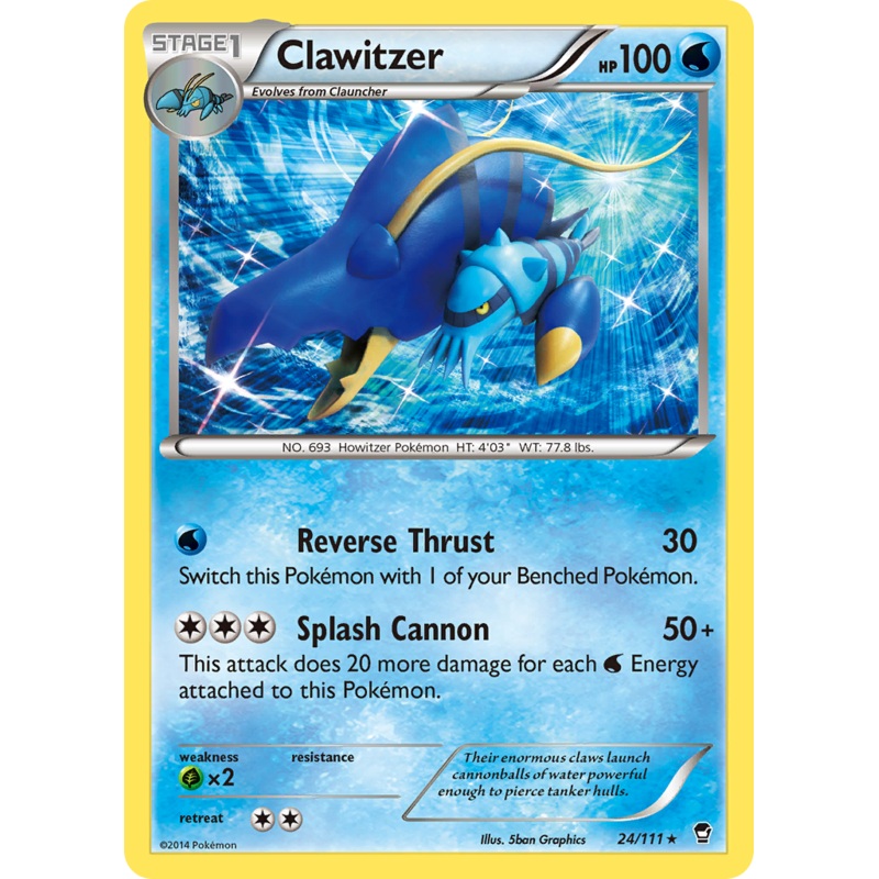 Clawitzer (24/111) [XY: Furious Fists]