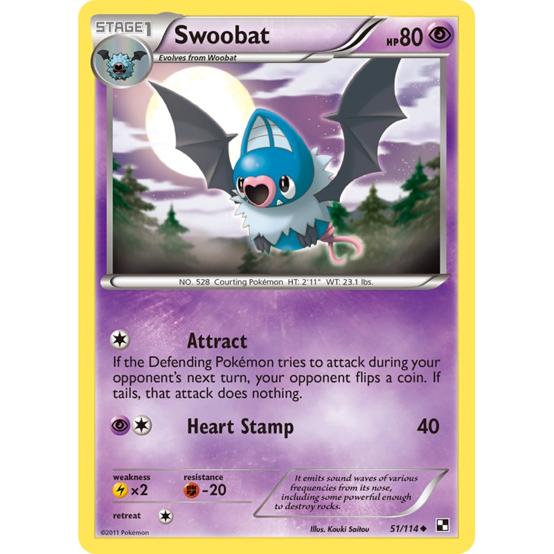 Swoobat (51/114) [Black & White: Base Set]