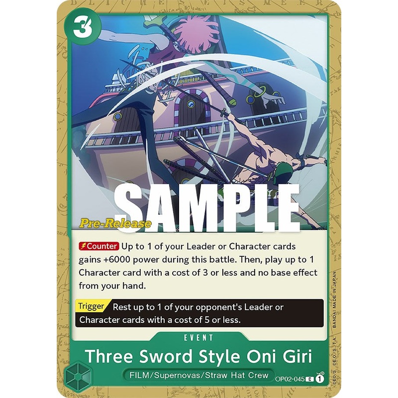 Three Sword Style Oni Giri [Paramount War Pre-Release Cards]