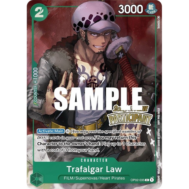 Trafalgar Law (Offline Regional 2023) [Participant] [One Piece Promotion Cards]