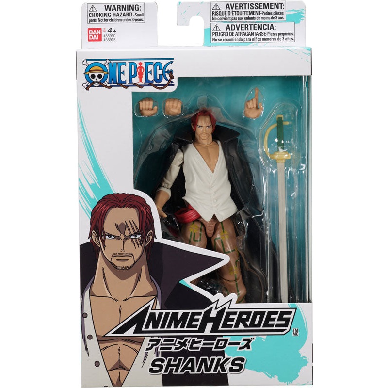 Ban Dai - Anime Heroes 6" - One Piece - Shanks