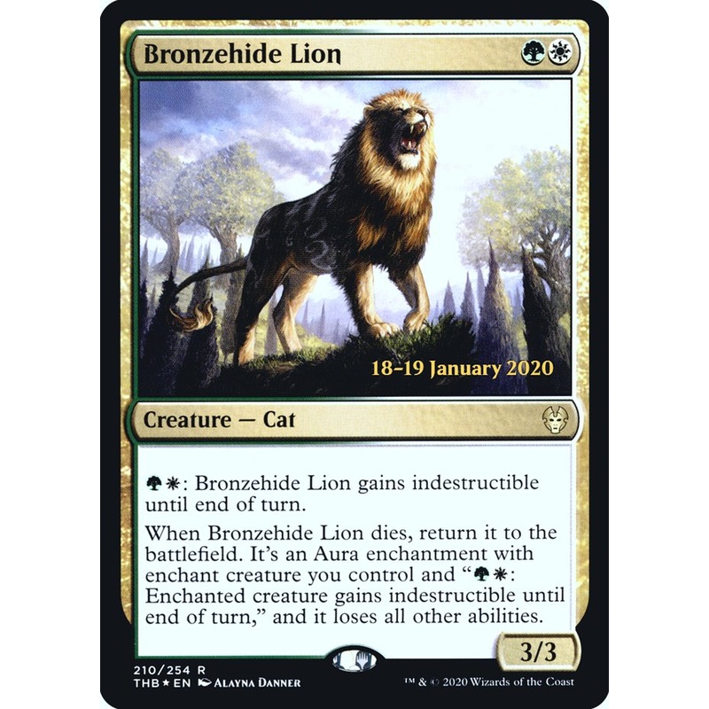 Bronzehide Lion [Theros Beyond Death Prerelease Promos]