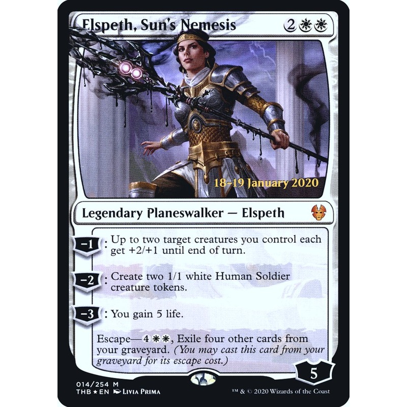 Elspeth, Sun's Nemesis [Theros Beyond Death Prerelease Promos]