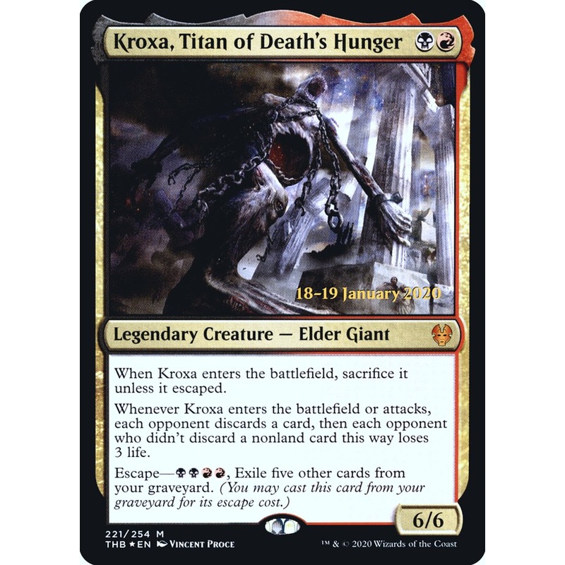 Kroxa, Titan of Death's Hunger [Theros Beyond Death Prerelease Promos]