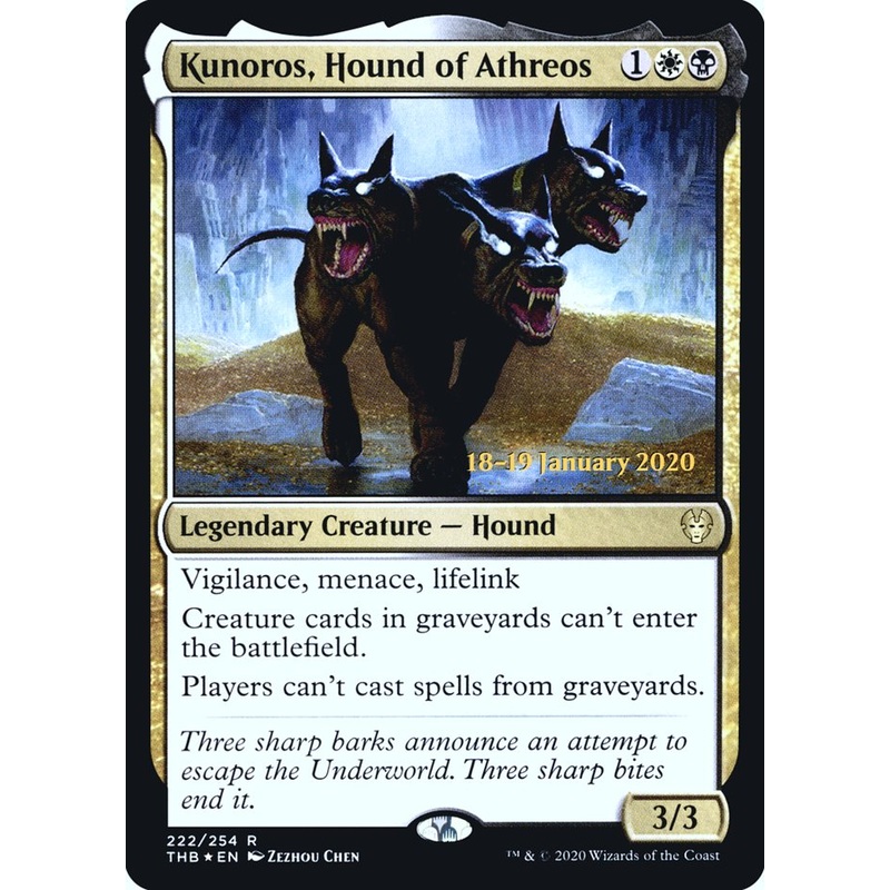Kunoros, Hound of Athreos [Theros Beyond Death Prerelease Promos]