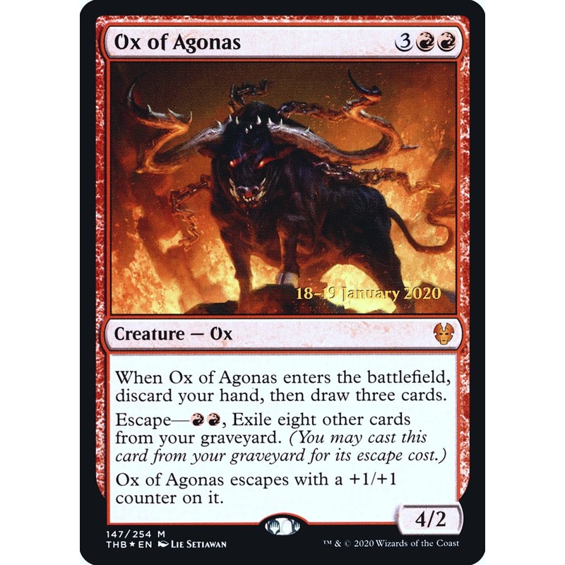 Ox of Agonas [Theros Beyond Death Prerelease Promos]