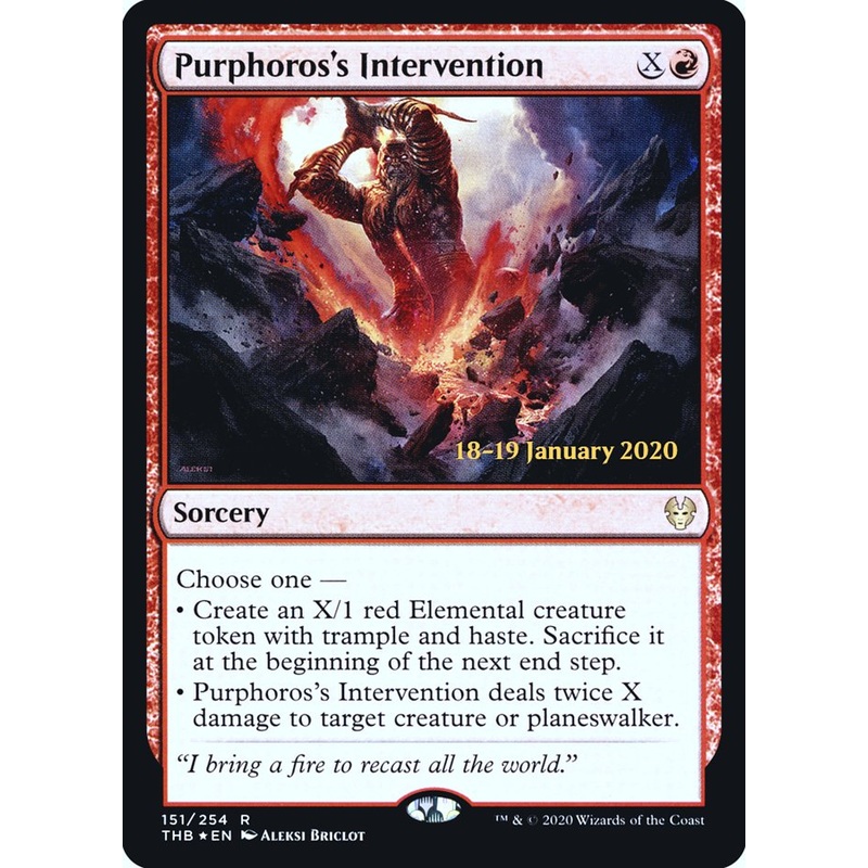 Purphoros's Intervention [Theros Beyond Death Prerelease Promos]