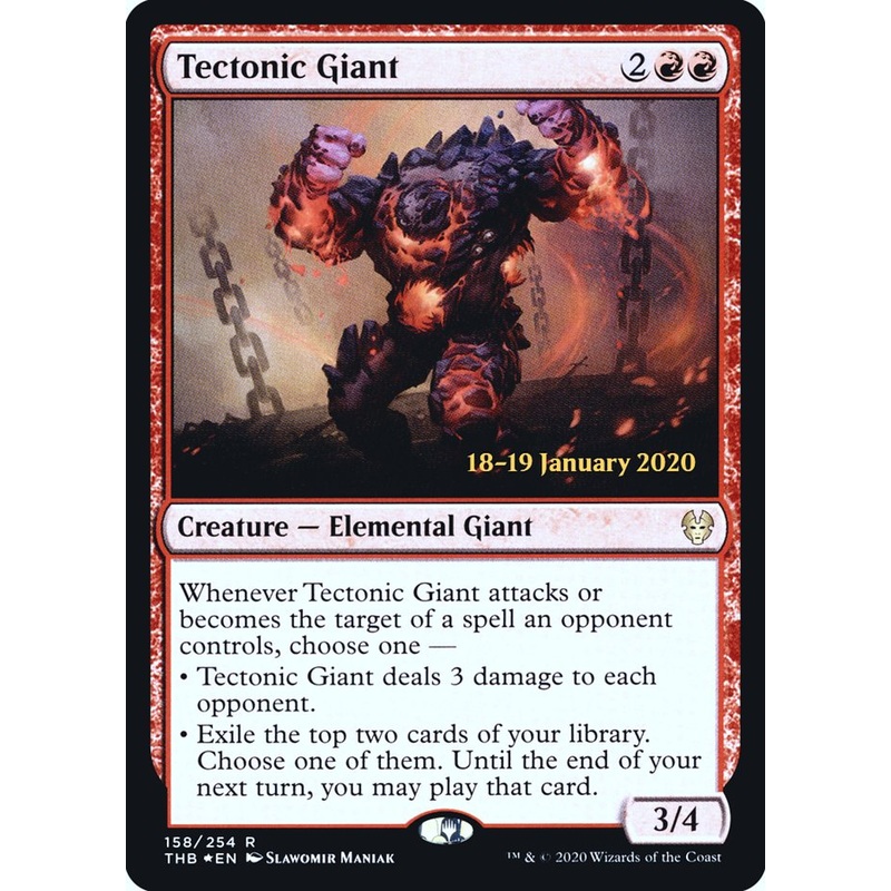 Tectonic Giant [Theros Beyond Death Prerelease Promos]
