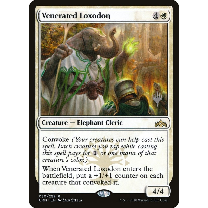 Venerated Loxodon (Promo Pack) [Guilds of Ravnica Promos]