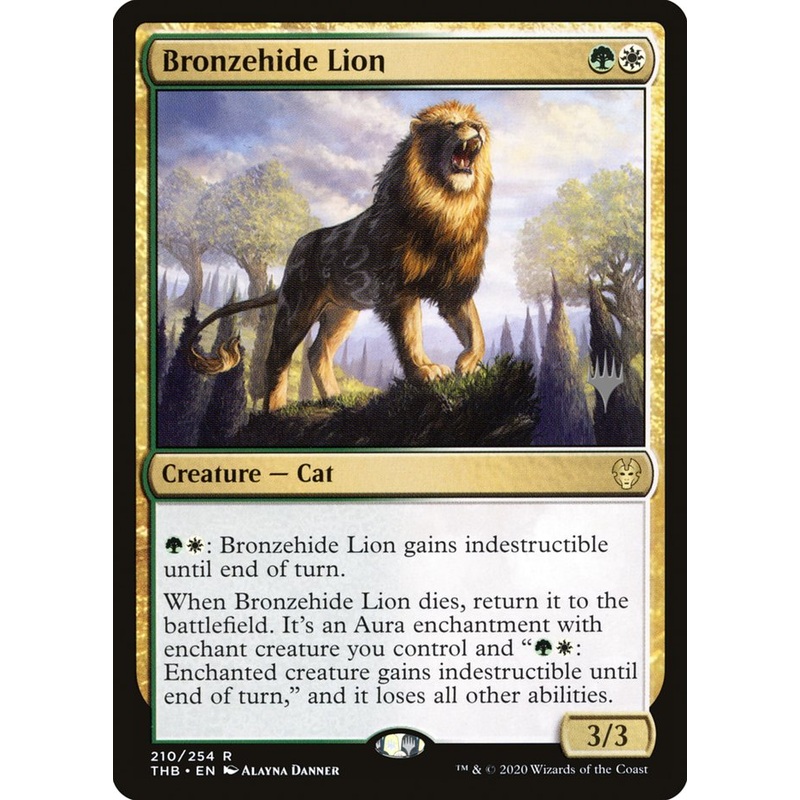 Bronzehide Lion (Promo Pack) [Theros Beyond Death Promos]