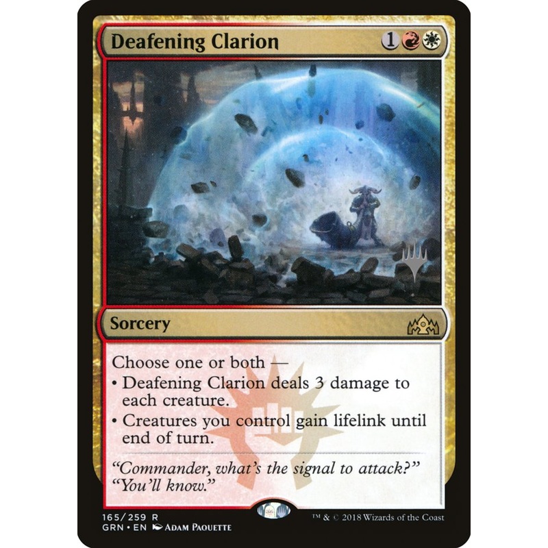 Deafening Clarion (Promo Pack) [Guilds of Ravnica Promos]