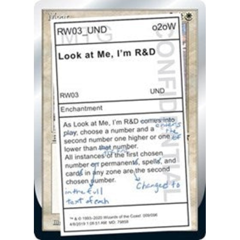 Look at Me, I'm R&D [Unsanctioned]