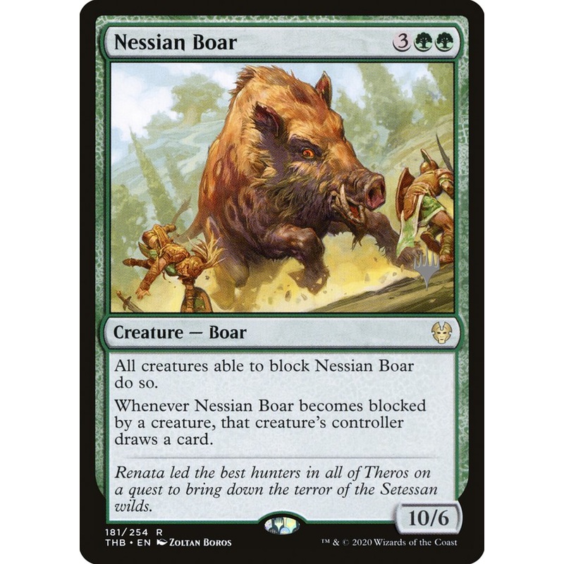 Nessian Boar (Promo Pack) [Theros Beyond Death Promos]