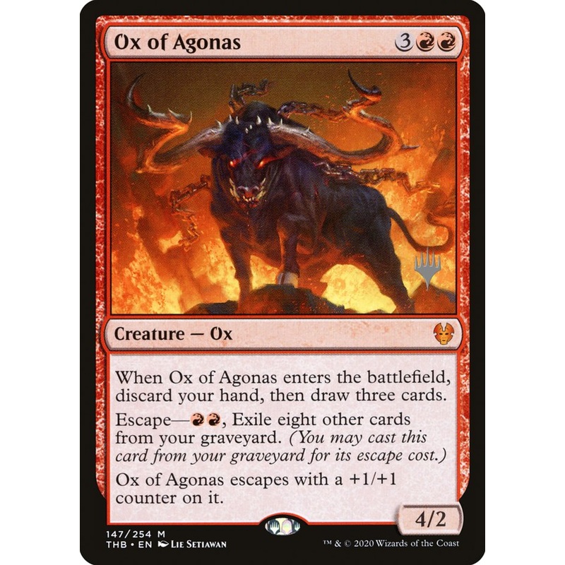 Ox of Agonas (Promo Pack) [Theros Beyond Death Promos]
