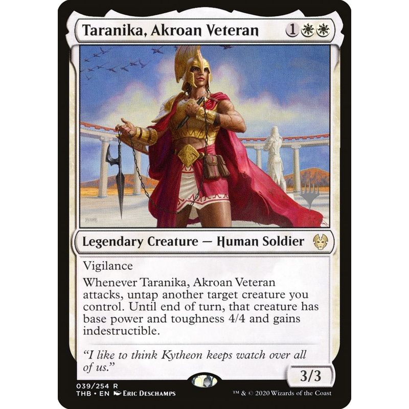 Taranika, Akroan Veteran (Promo Pack) [Theros Beyond Death Promos]