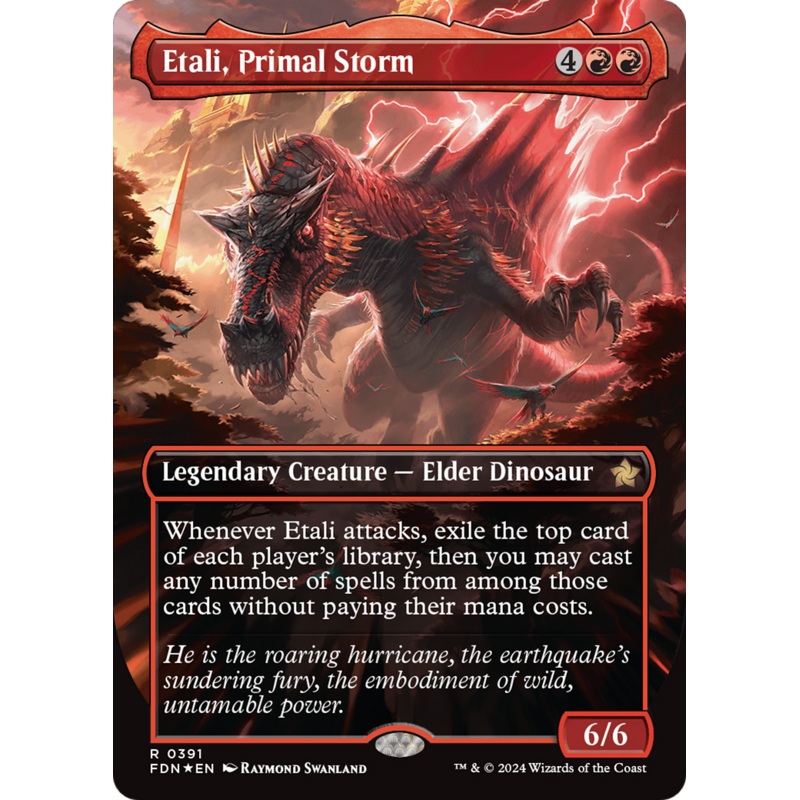 Etali, Primal Storm (Borderless) (Mana Foil) [Foundations]