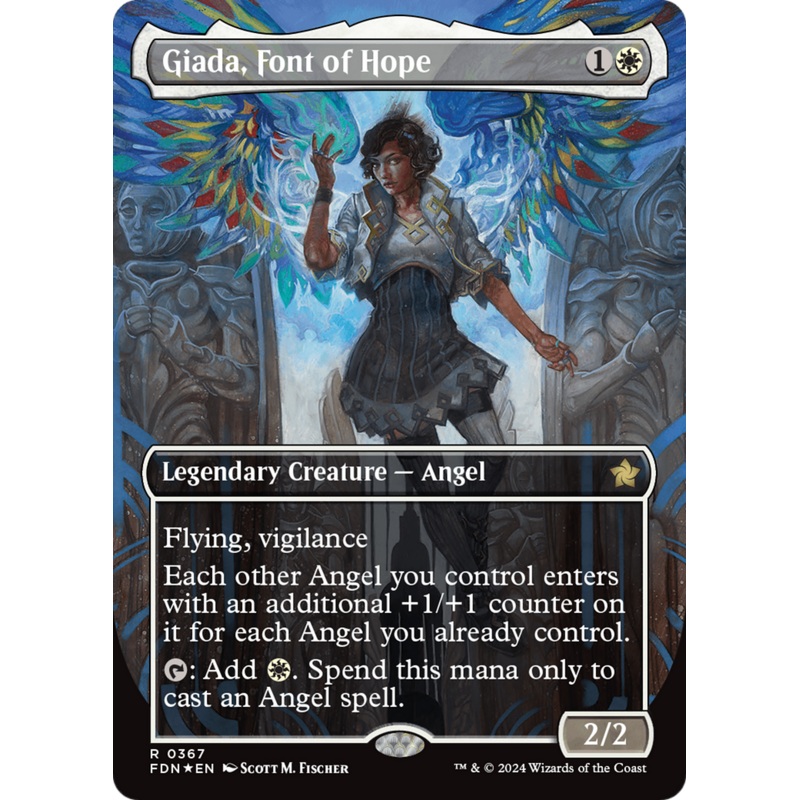 Giada, Font of Hope (Borderless) (Mana Foil) [Foundations]