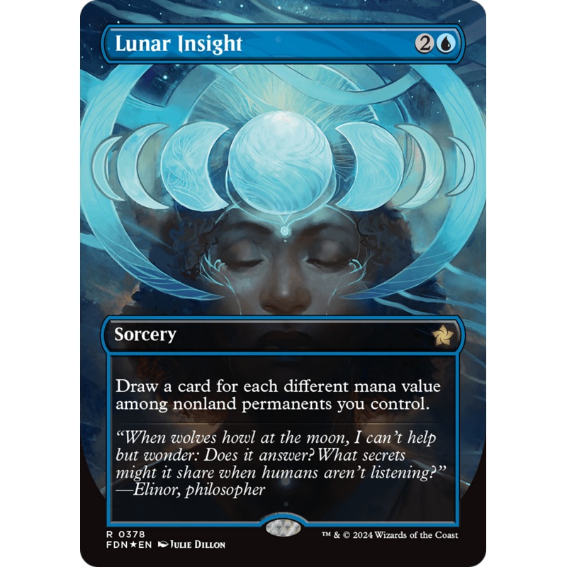 Lunar Insight (Borderless) (Mana Foil) [Foundations]