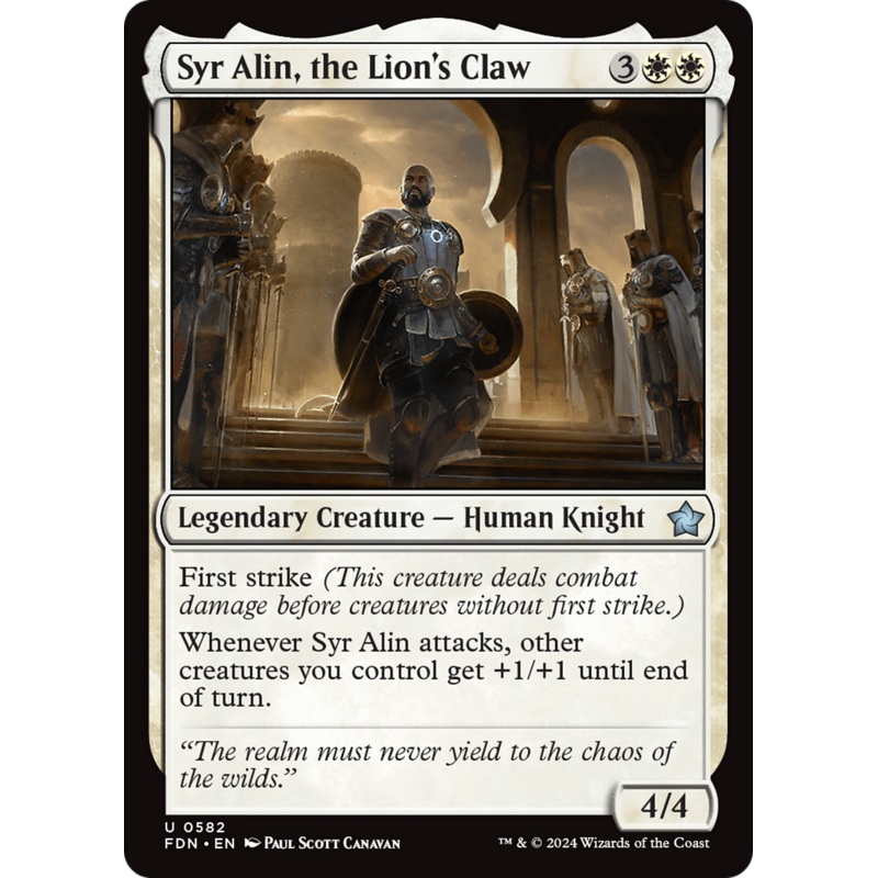 Syr Alin, the Lion's Claw [Foundations]