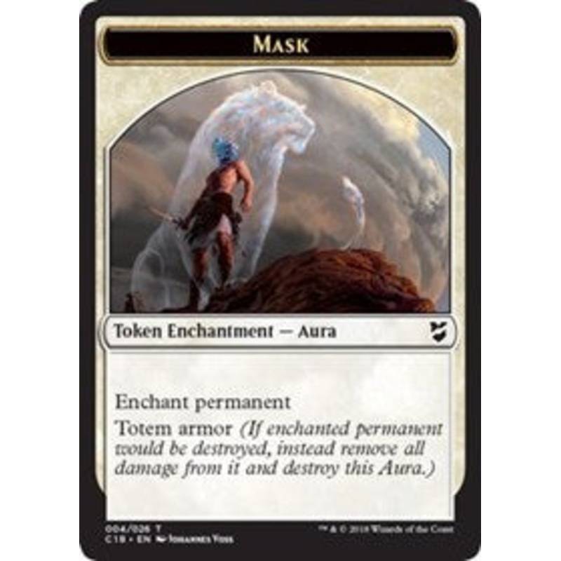 Mask // Horror Double-Sided Token [Commander 2018 Tokens]