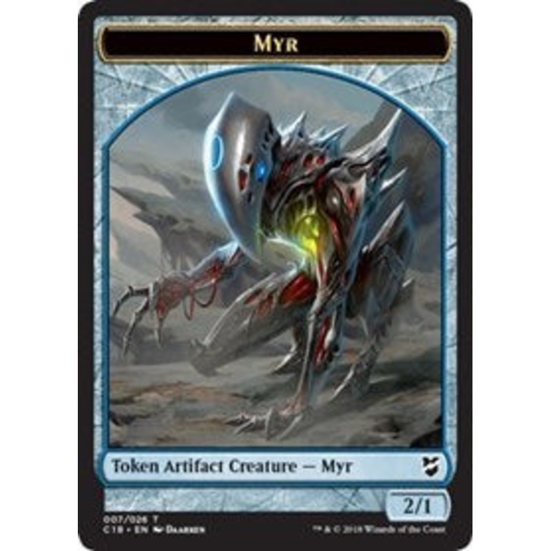Myr (007) // Construct (020) Double-Sided Token [Commander 2018 Tokens]