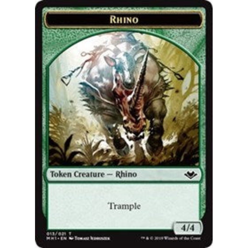 Rhino (013) // Spirit (016) Double-Sided Token [Modern Horizons Tokens]